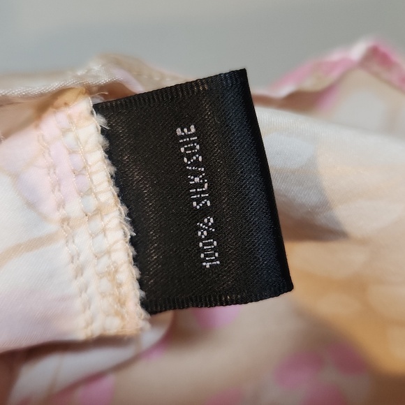 Lafayette 148 100% Silk Button-Up Floral Blouse Size 0 Petite - Picture 8 of 9